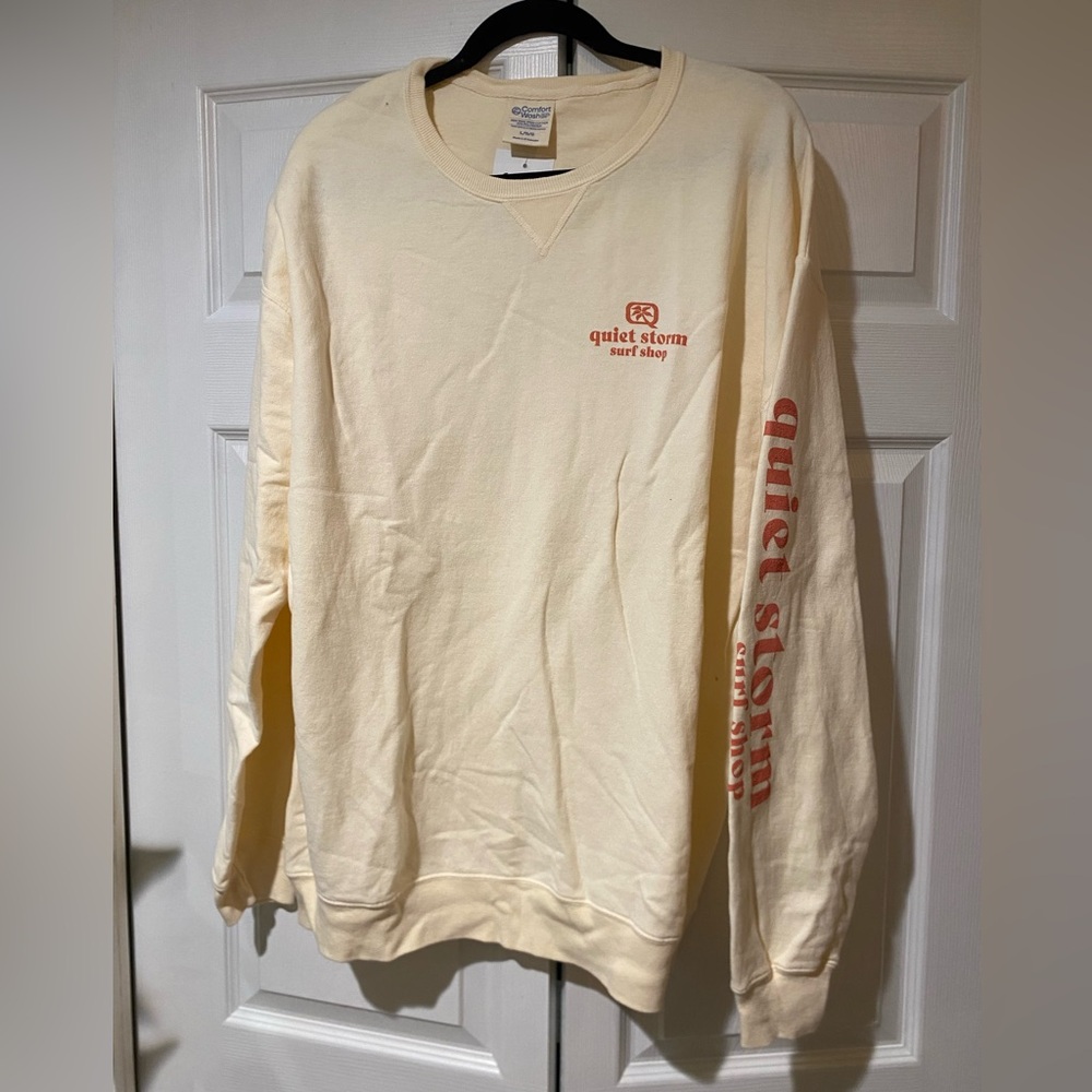 Cream crew neck